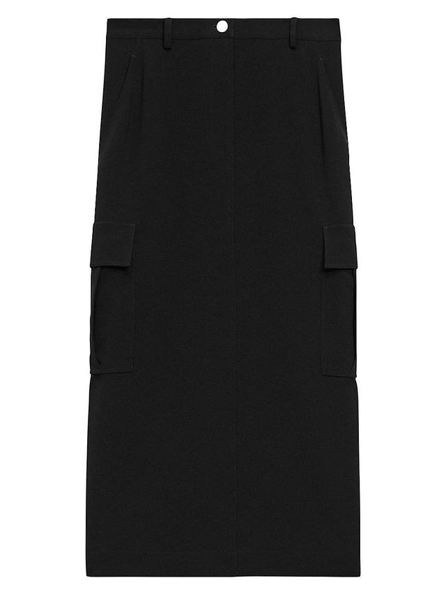 Womens Relaxed Cargo Midi-Skirt Product Image