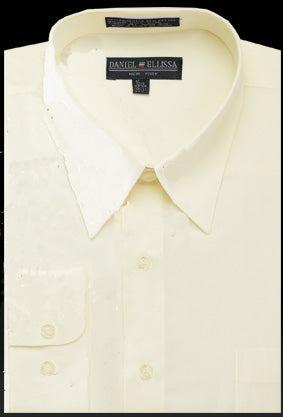 Basic Dress Shirt Regular Fit in Ivory Product Image