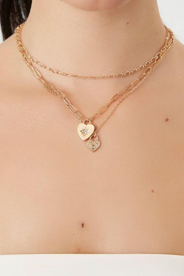 Layered Heart Pendant Necklace | Forever 21 Product Image