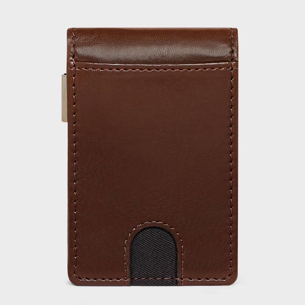 Men's RFID Bifold Wallet with Money Clip - Goodfellow & Co™ Brown Product Image