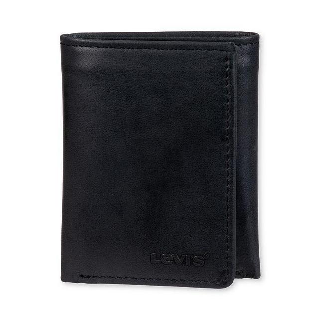 Mens Levis RFID-Blocking Slim Trifold Wallet with Hidden Zipper Pocket Product Image