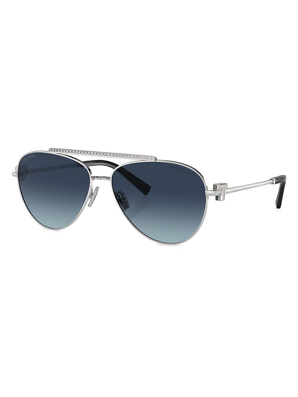 Womens 59MM Aviator Sunglasses Product Image