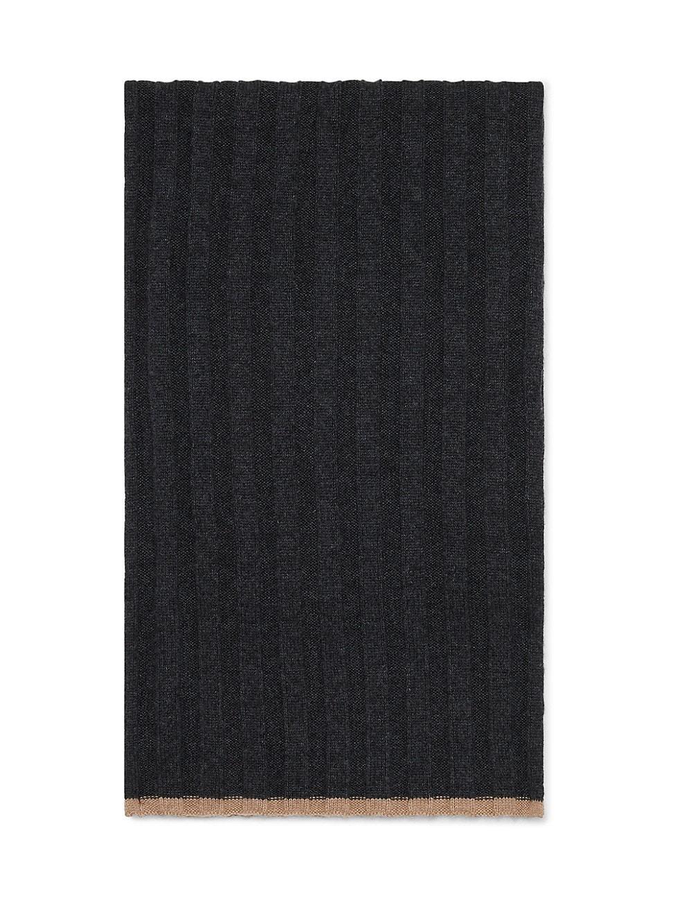 Mens Cashmere Rib Knit Scarf product image