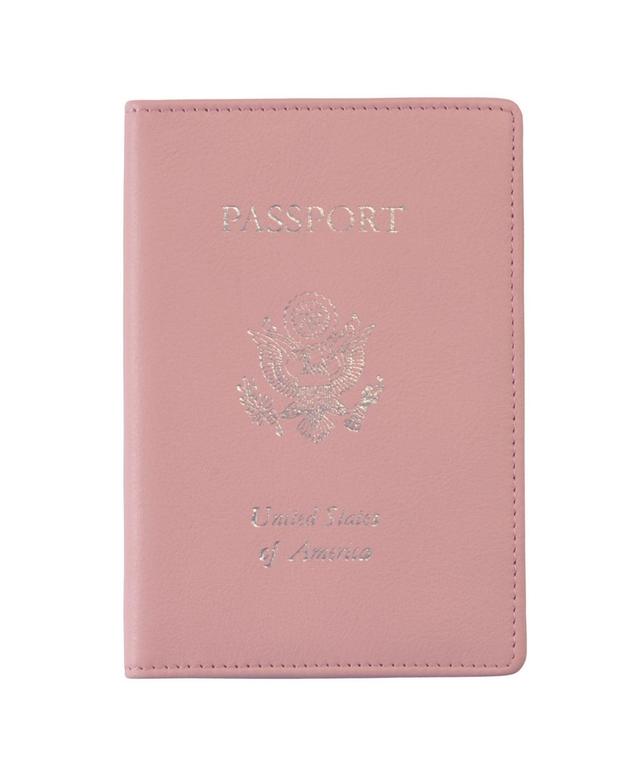 Mens Royce New York Foil Stamped Rfid Blocking Passport Case Product Image