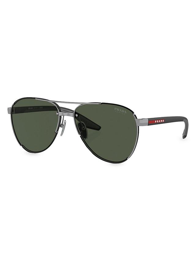 Mens 61MM Aviator Sunglasses Product Image