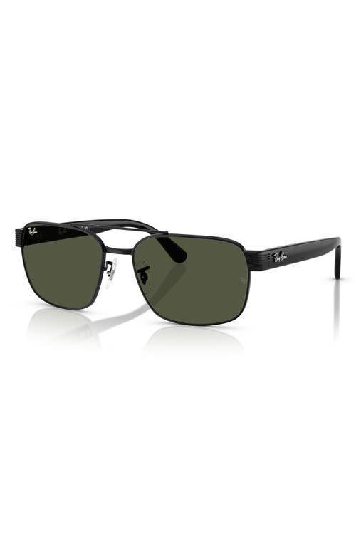 RAY BAN Ray-ban 58mm Square Sunglasses In Black Product Image