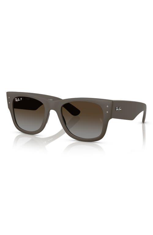 RAY BAN Ray-ban Mega Wayfarer Liteforce 50mm Polarized Square Sunglasses In Brown Gradient Product Image