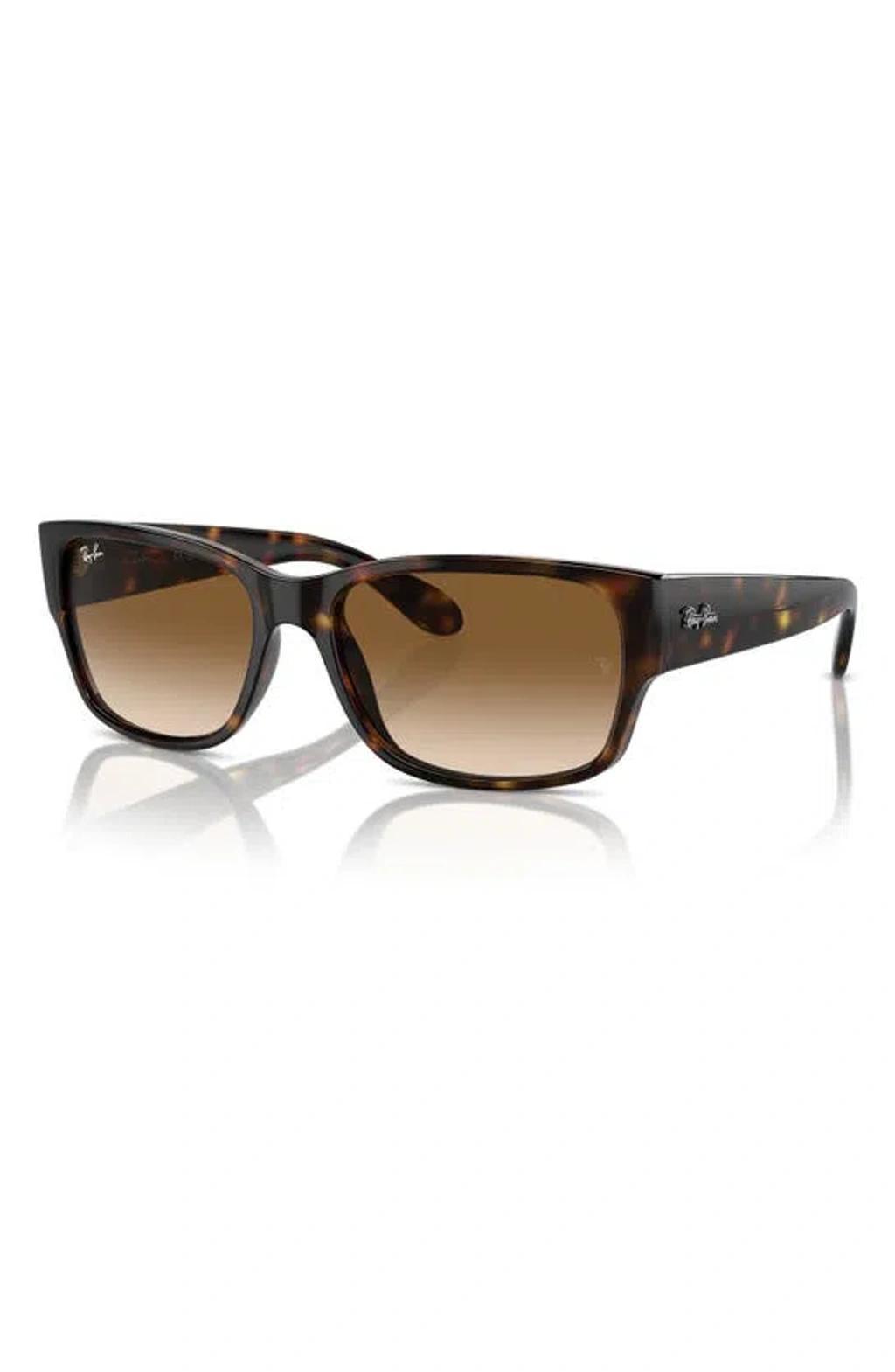 RAY BAN 55mm Gradient Pillow Sunglasses In Havana Product Image