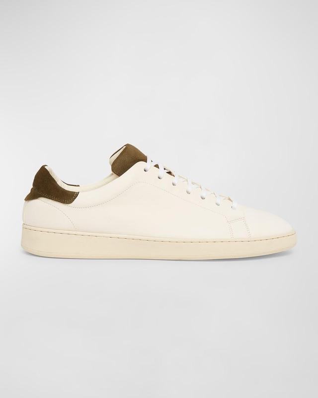 Men's Bicolor Leather Low-Top Sneakers Product Image