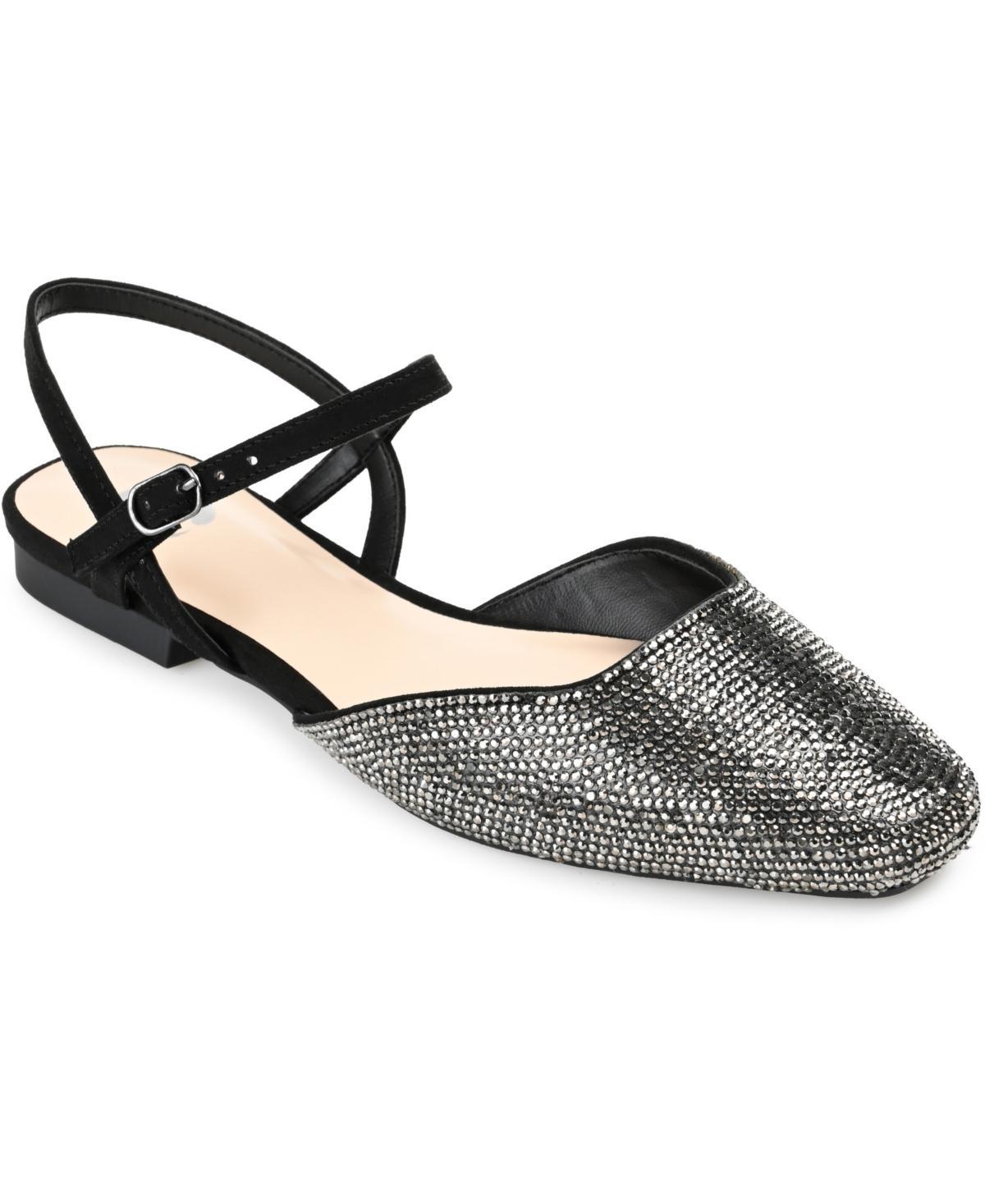 Journee Collection Nysha Womens Tru Comfort Foam Rhinestone Flats Product Image