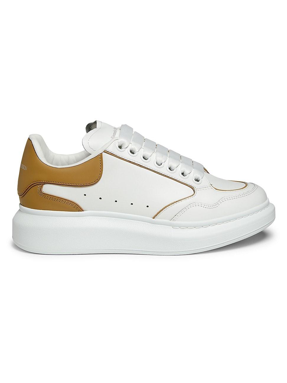 Womens Oversized Leather Low-Top Sneakers Product Image