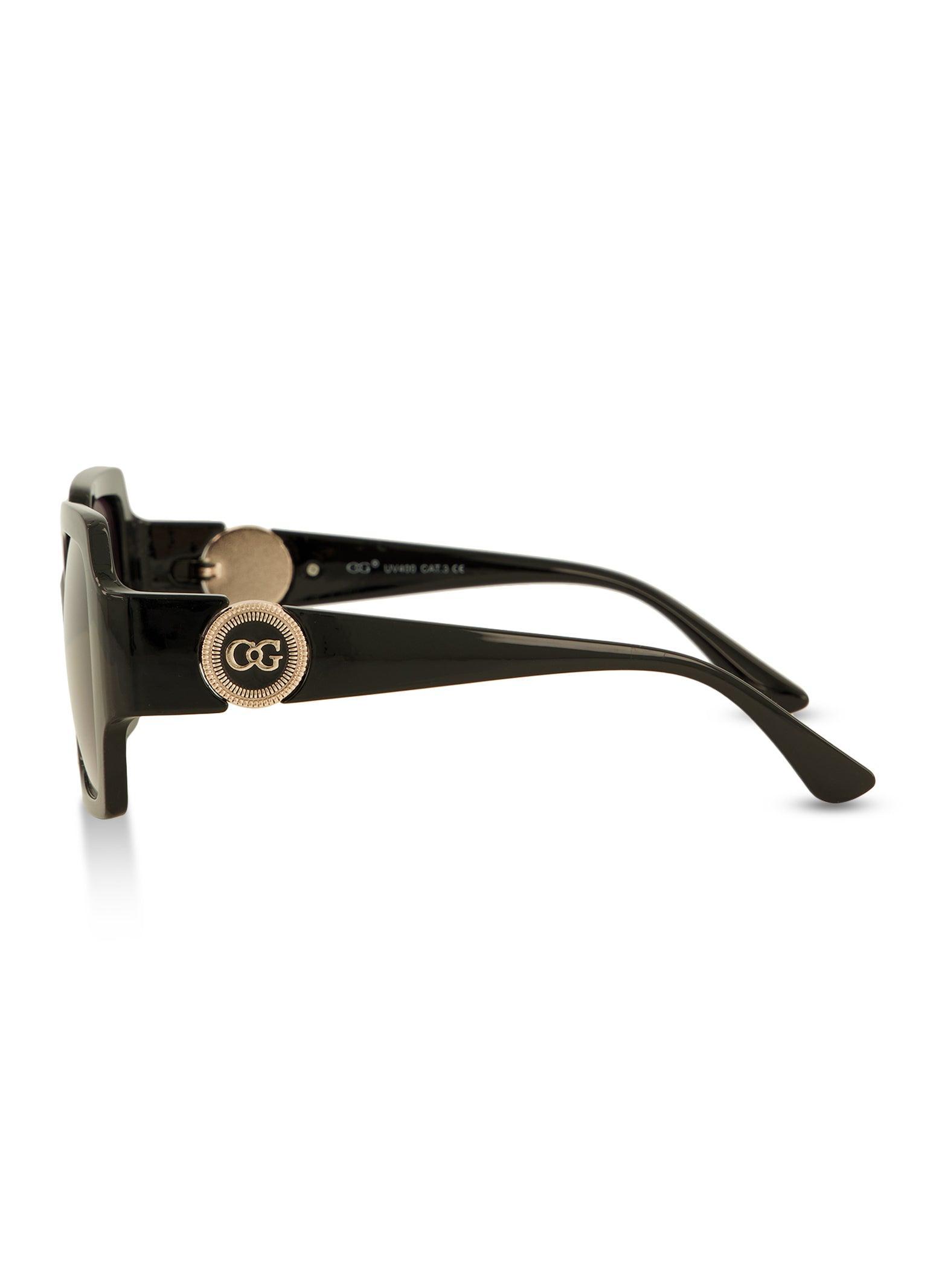 Womens Metallic Detail Temple Sunglasses Product Image