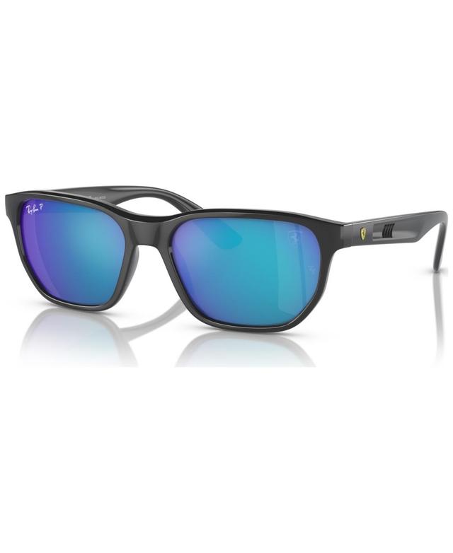 Ray-Ban x Scuderia Ferrari 57mm Polarized Irregular Sunglasses Product Image