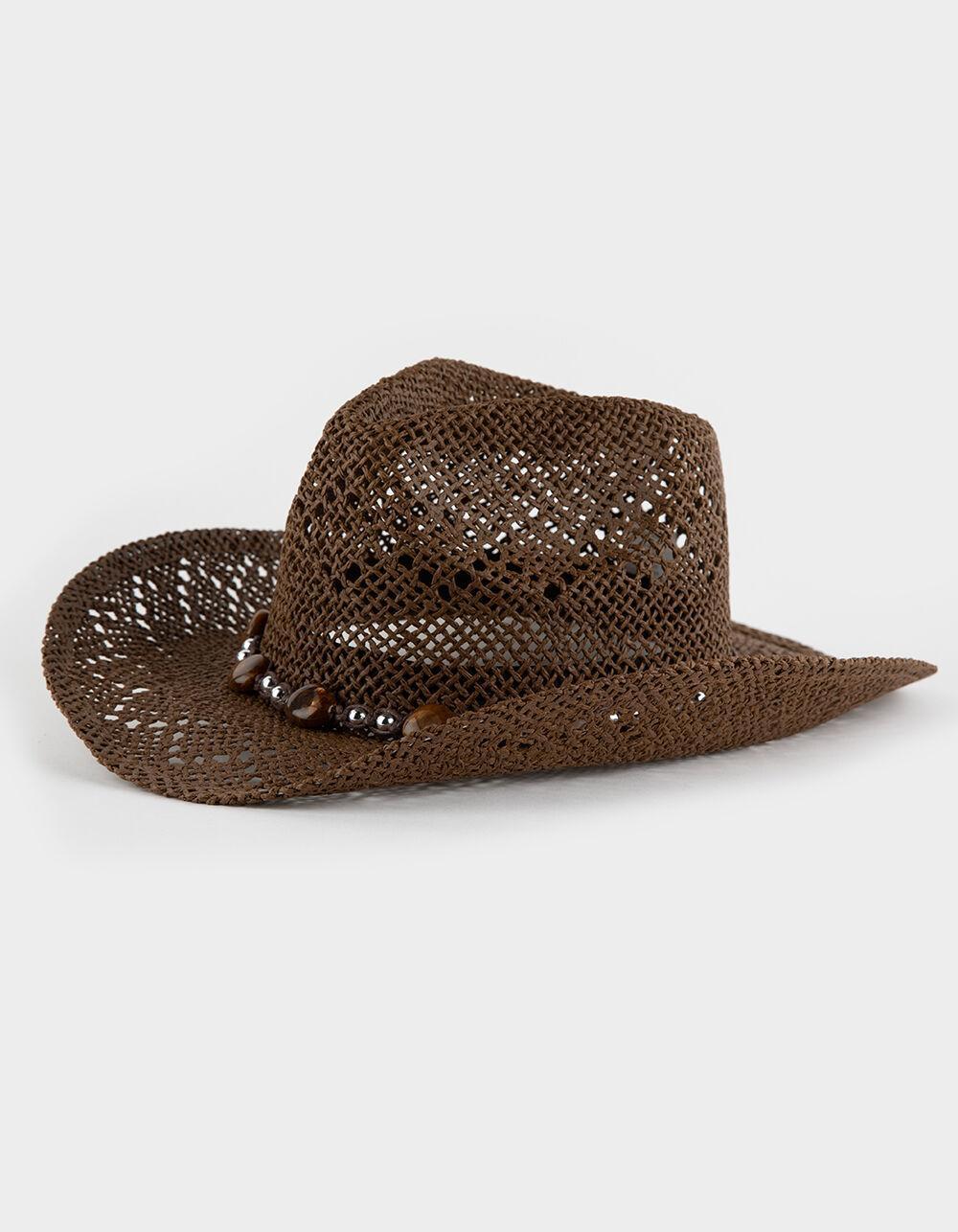 Bead Straw Womens Cowboy Hat product image