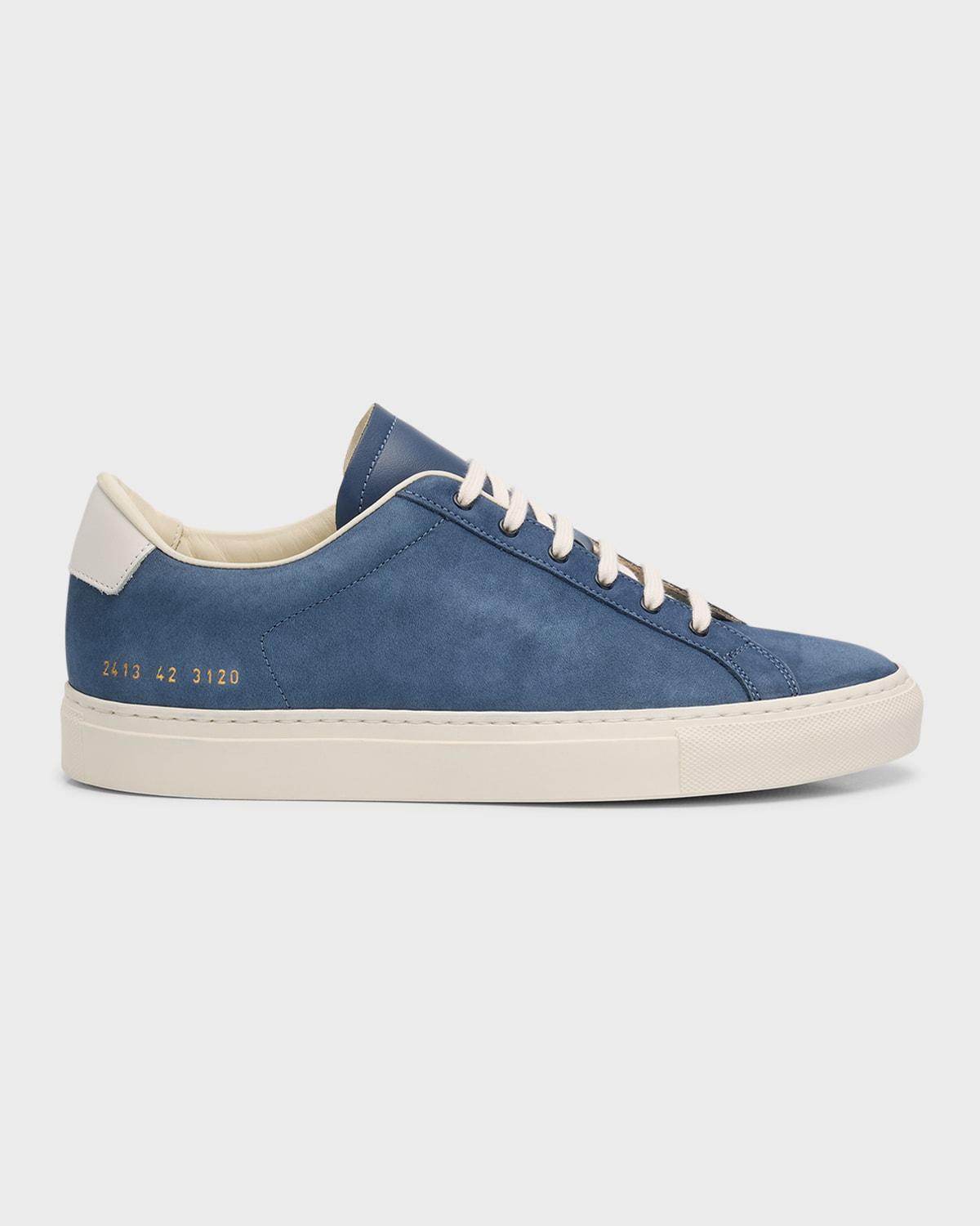 Mens Retro Nubuck Leather Low-Top Sneakers Product Image