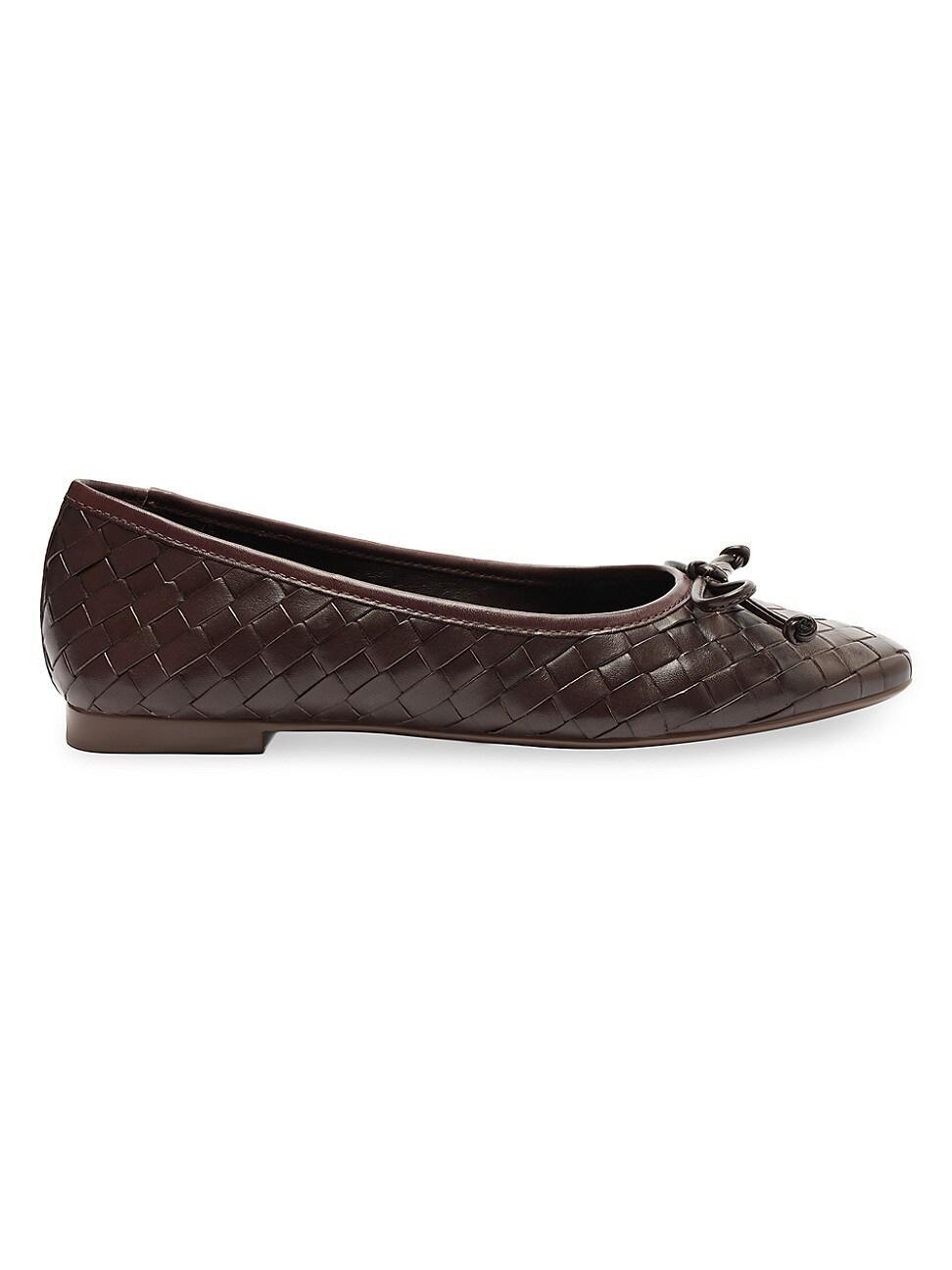 Womens Arissa Woven Leather Flats Product Image