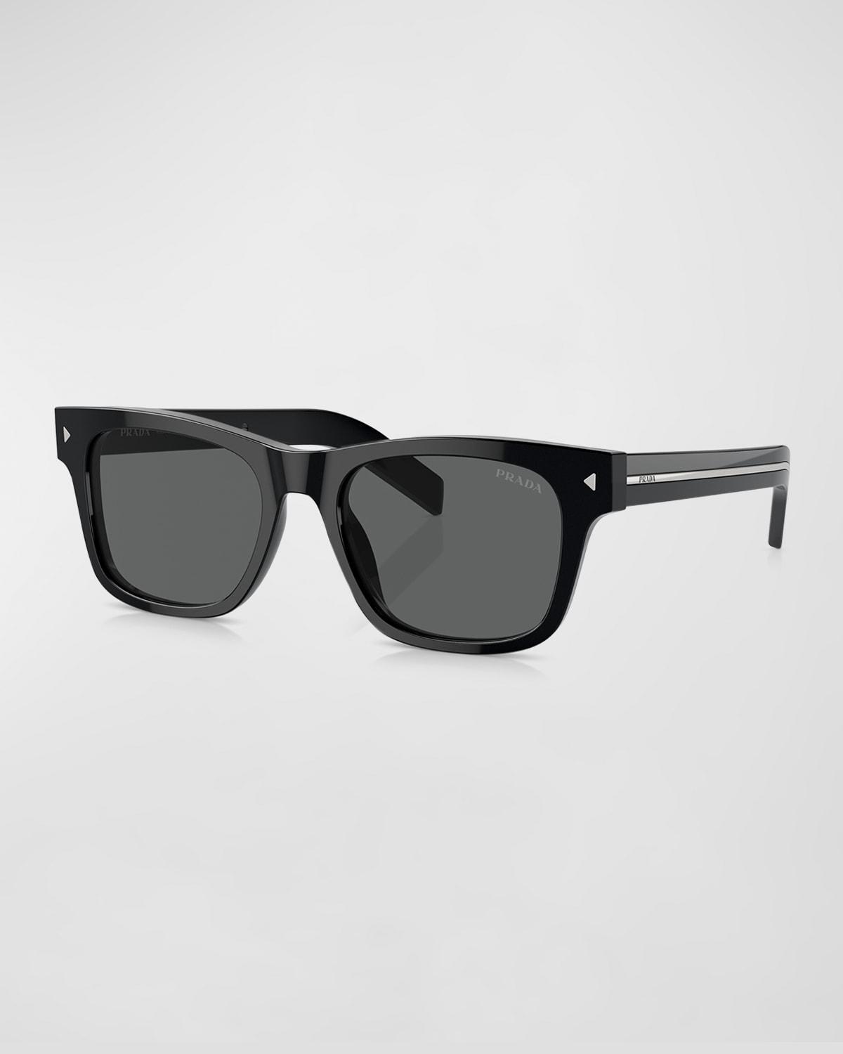 Men's Polarized Acetate Rectangle Sunglasses Product Image