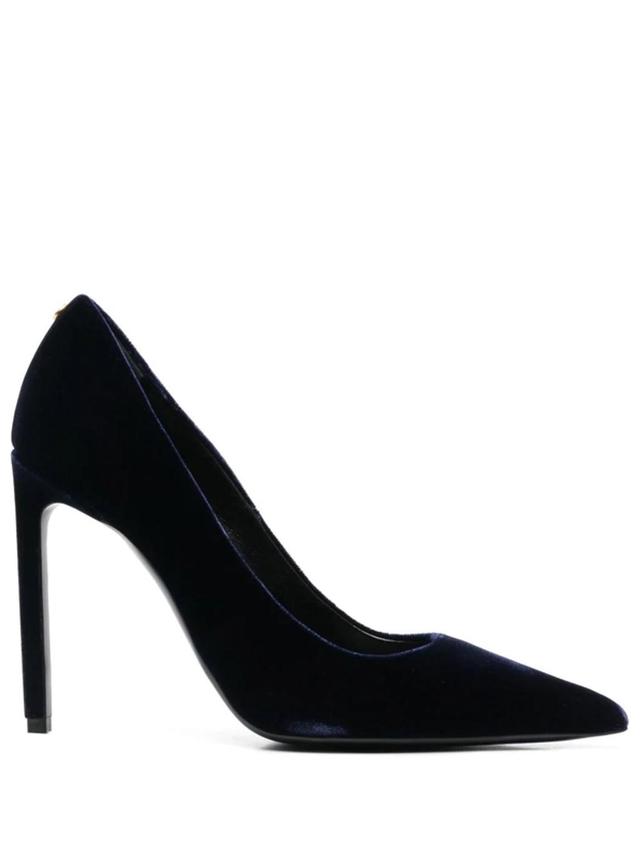 TOM FORD Velvet 115mm Pumps In Blue Product Image