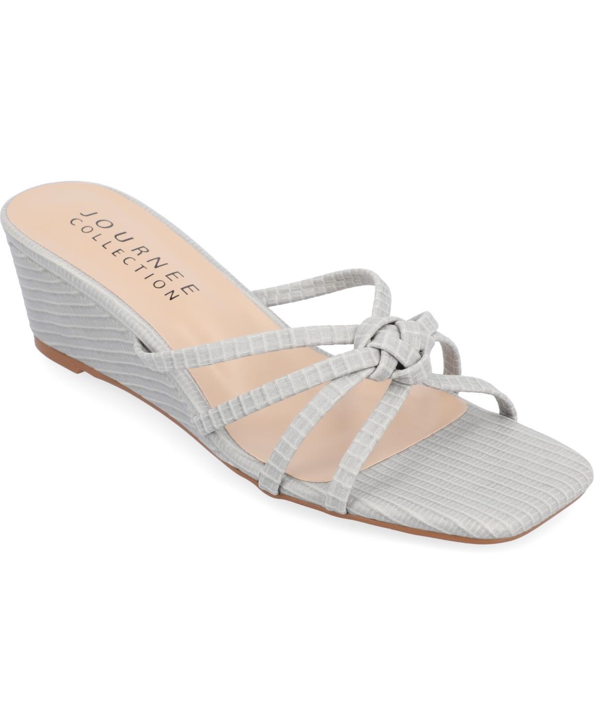 Journee Collection Womens Blayke Knotted Slip On Wedge Sandals Product Image