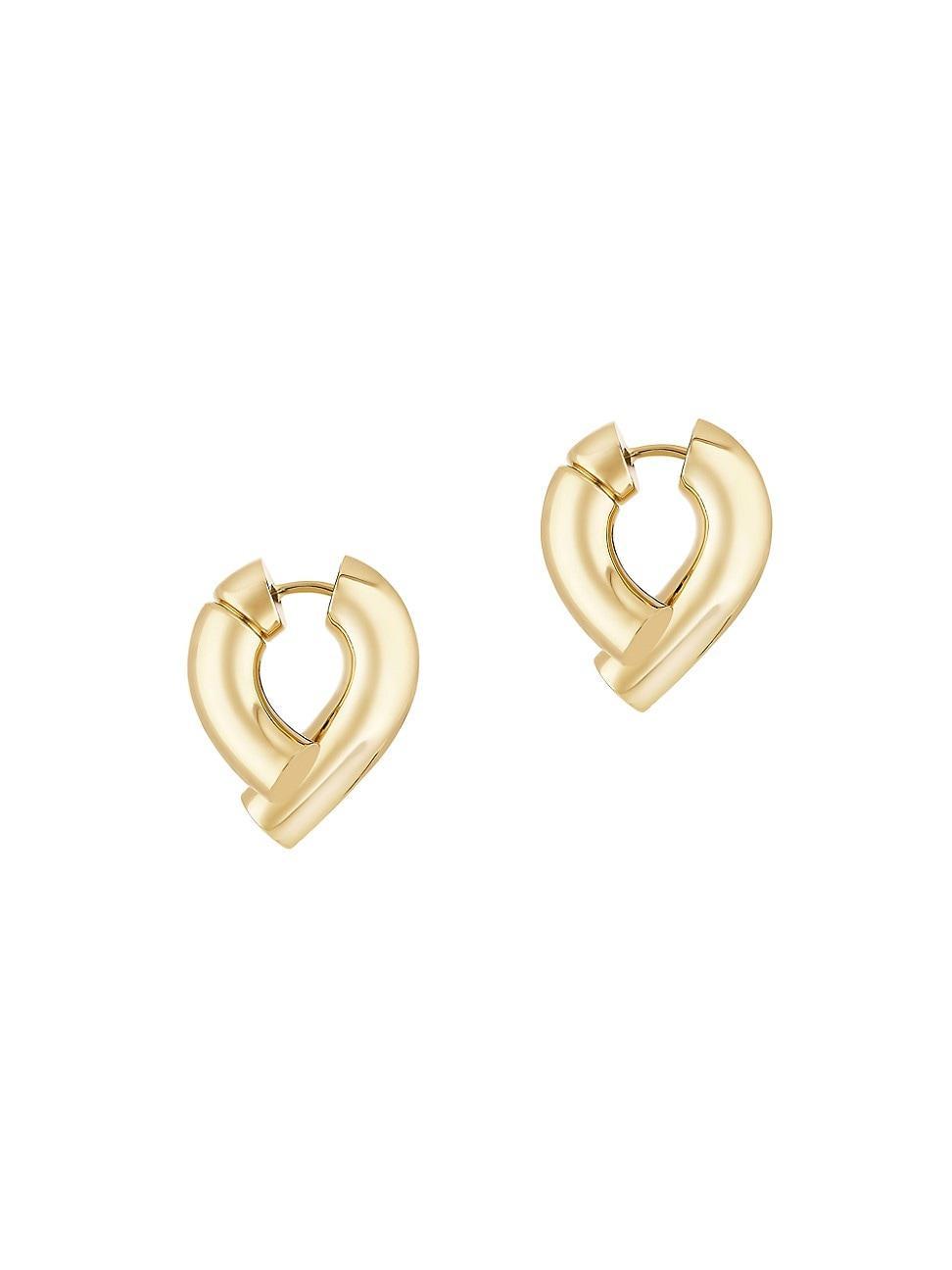 Womens Oera 18K Yellow Gold Hoop Earrings Product Image