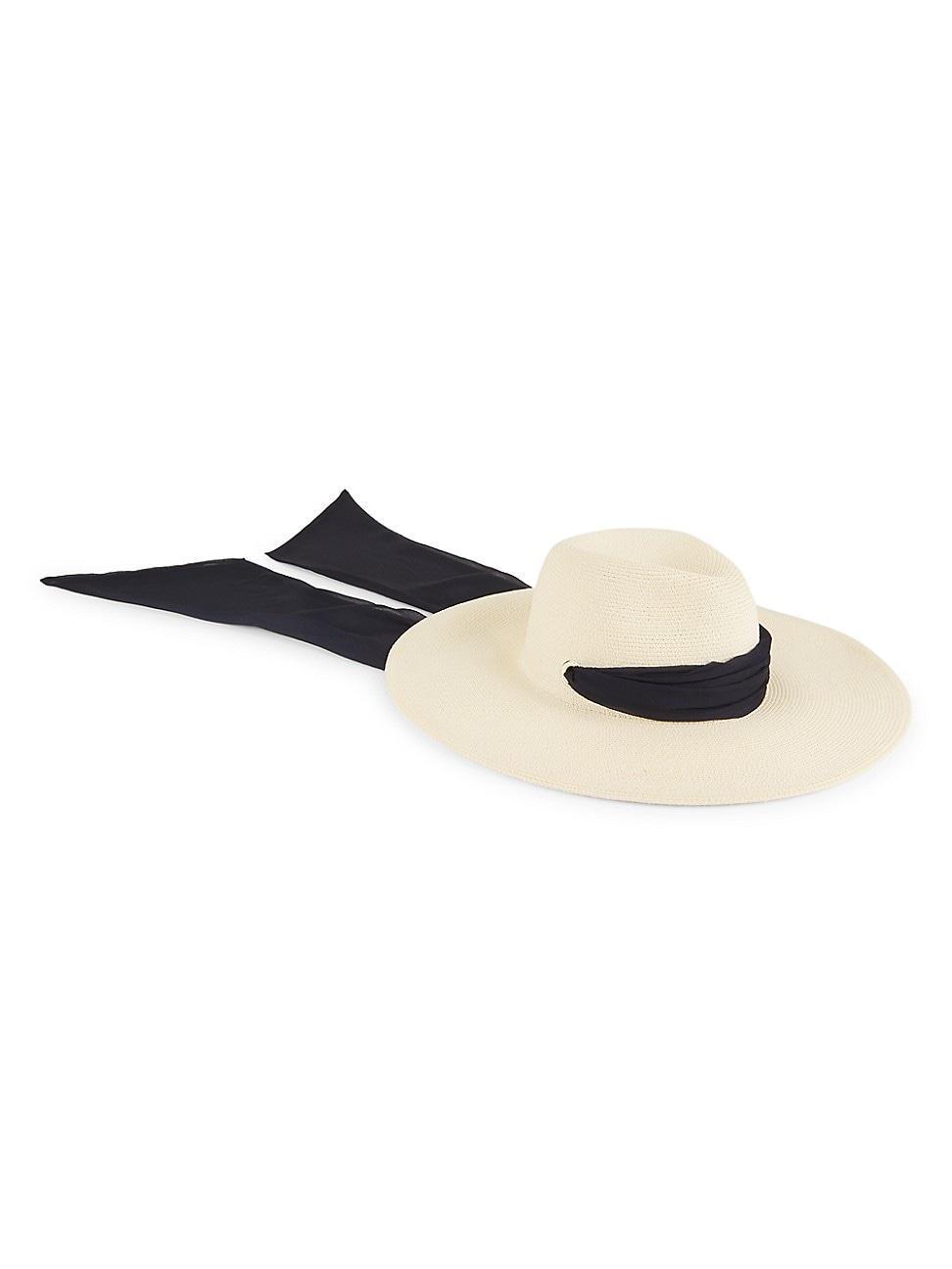 Womens Cassidy Straw Wide-Brim Fedora Product Image