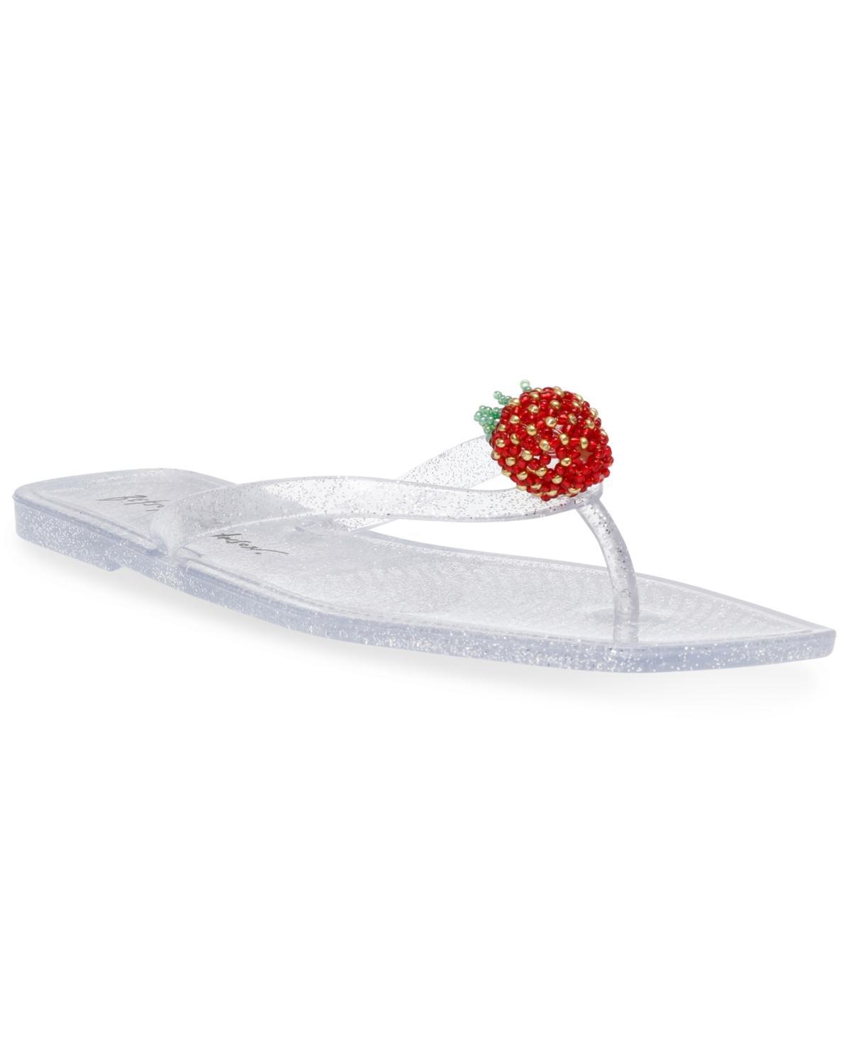 Betsey Johnson Womens Berry Novelty Jelly Flip Flop Sandals Product Image