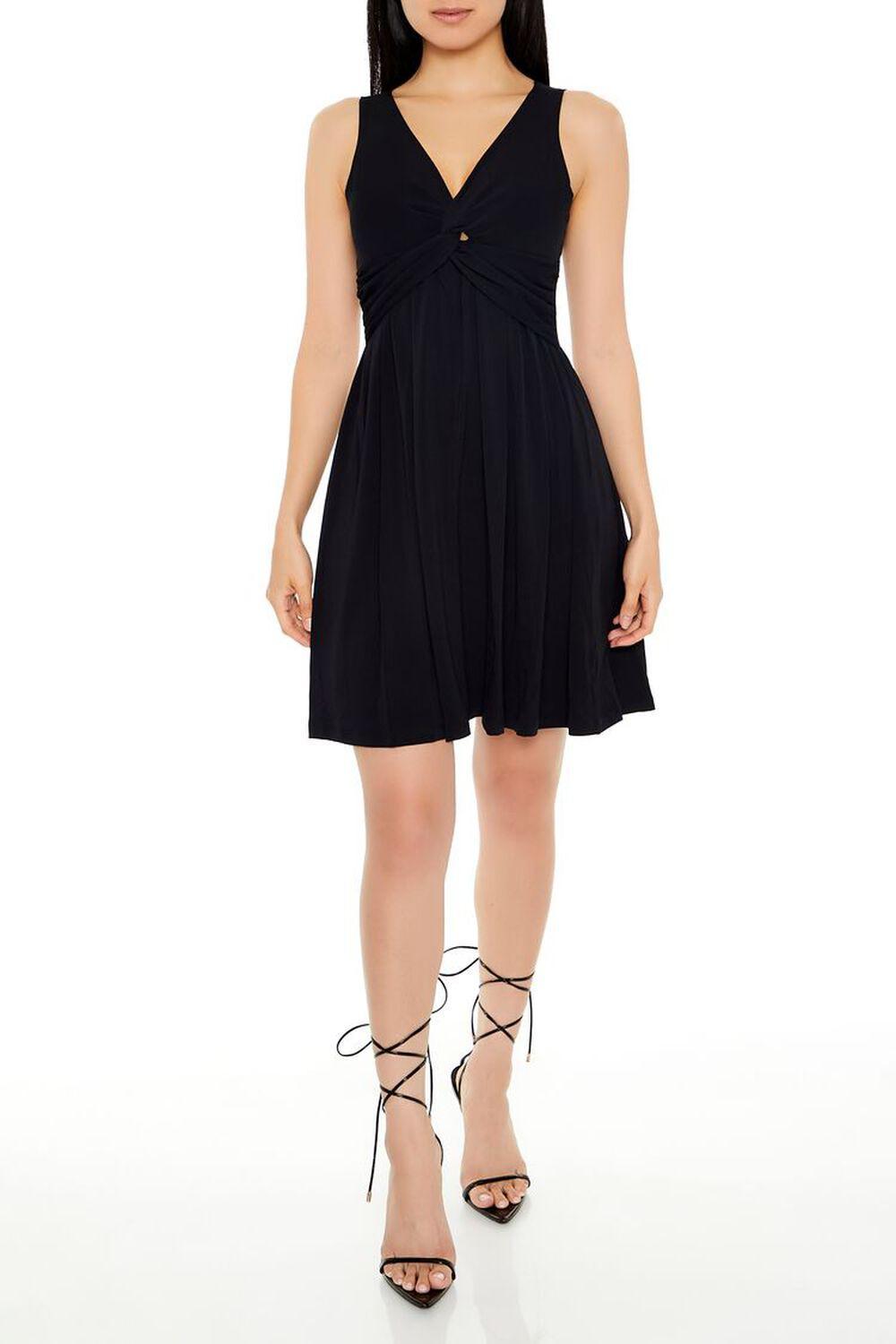 Sleeveless Twist-Front Mini Dress | Forever 21 Product Image