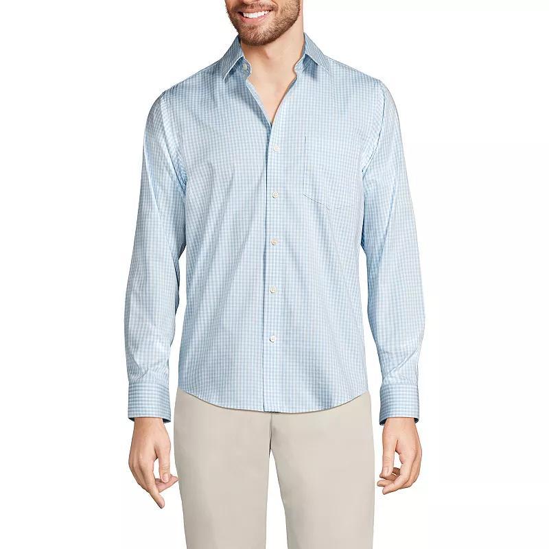 Mens Lands End Traditional Fit Travel Button-Down Shirt Product Image