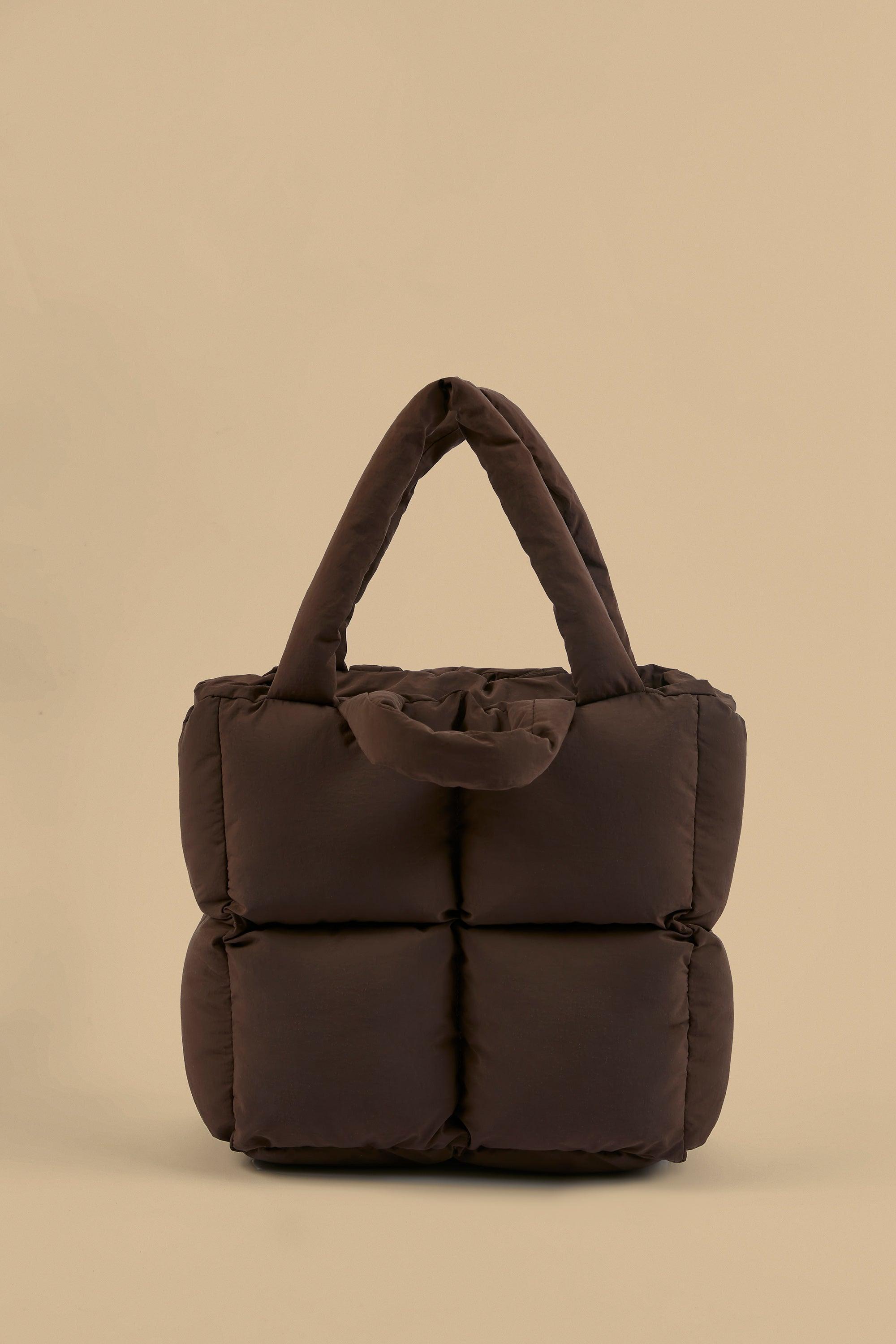 Quilted Puffer Bag in Mahogany Product Image