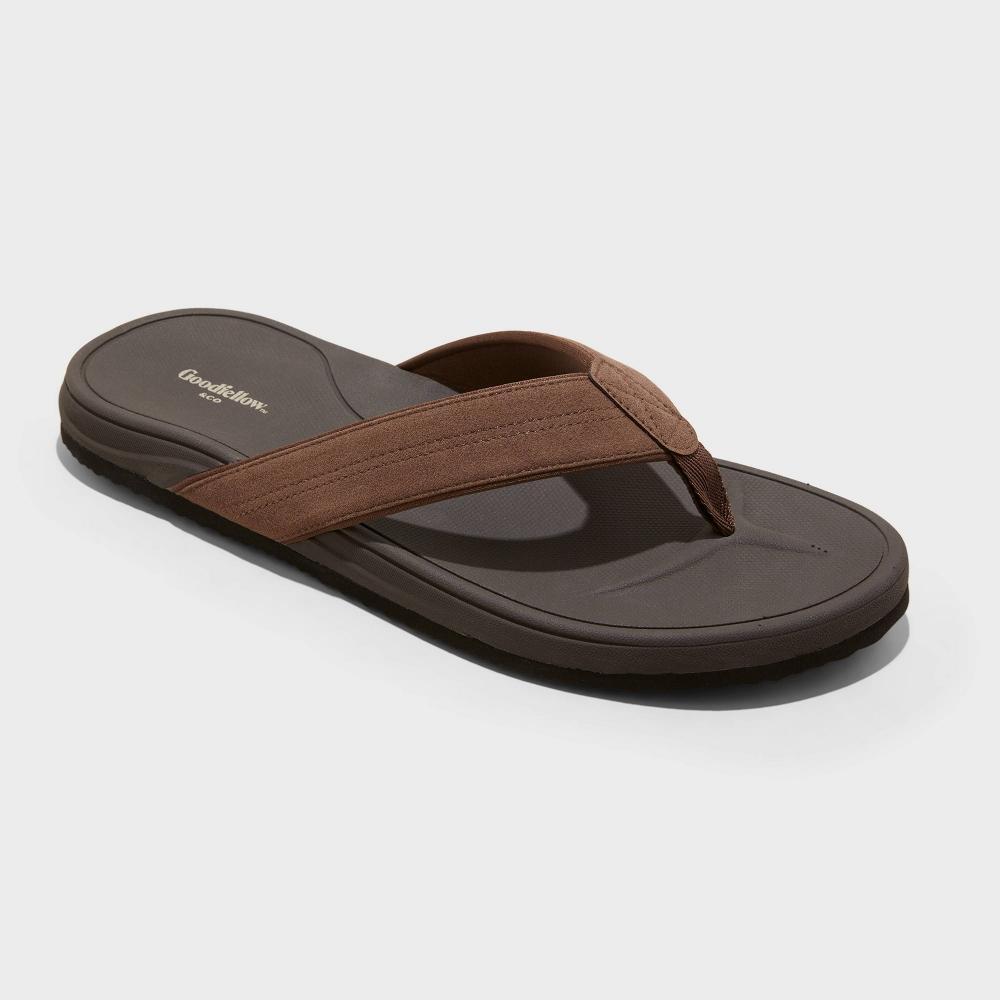 Mens Ian Comfort Flip Flop Thong Sandals - Goodfellow & Co Brown L Product Image