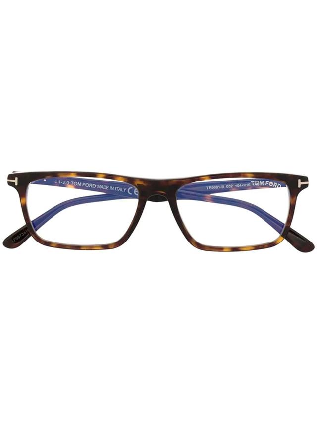 TOM FORD Ft5802 Rectangular Glasses In Brown Product Image