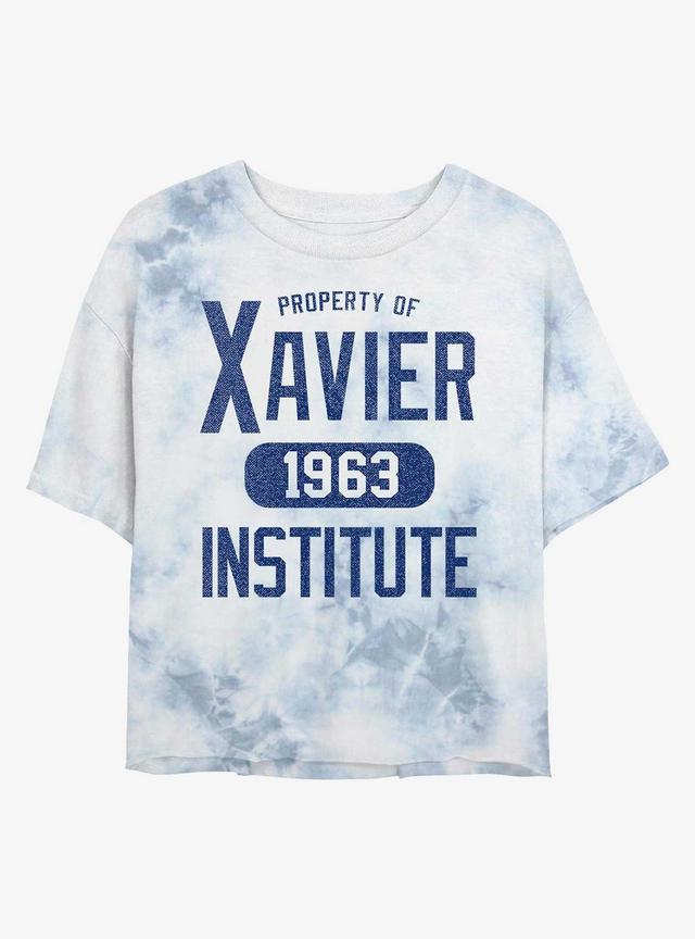 Marvel X-Men Xavier Institute Tie-Dye Girls Crop T-Shirt Product Image