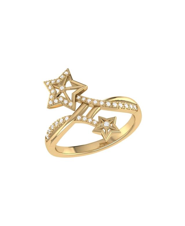 LuvMyJewelry Stars Entwined Design Sterling Silver Diamond Women Ring Product Image