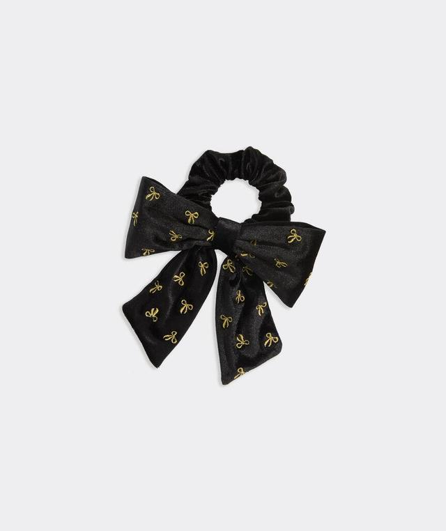 Embroidered Velvet Hair Bow Product Image