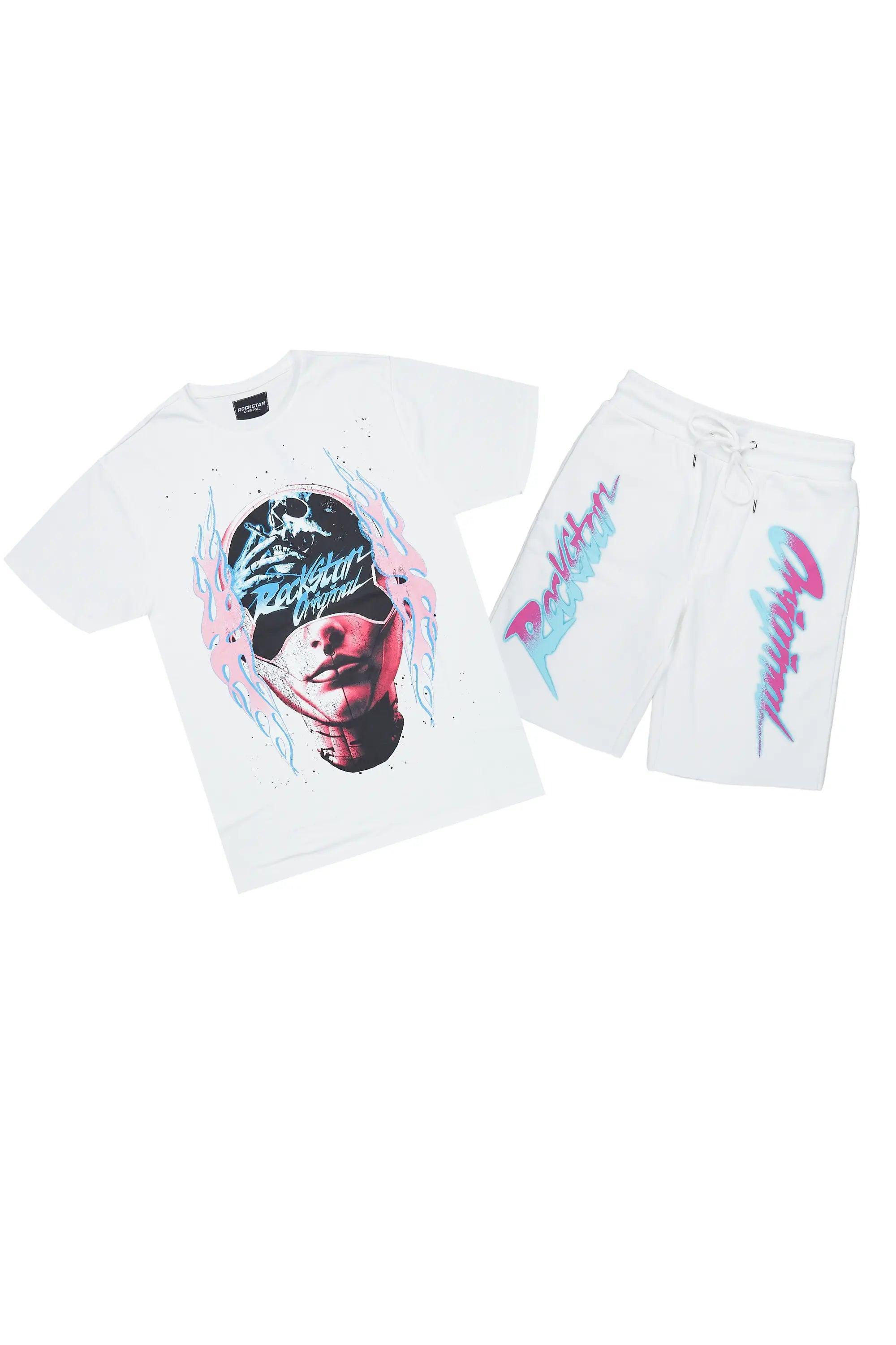 Oberon White T-Shirt/Short Set Male Product Image