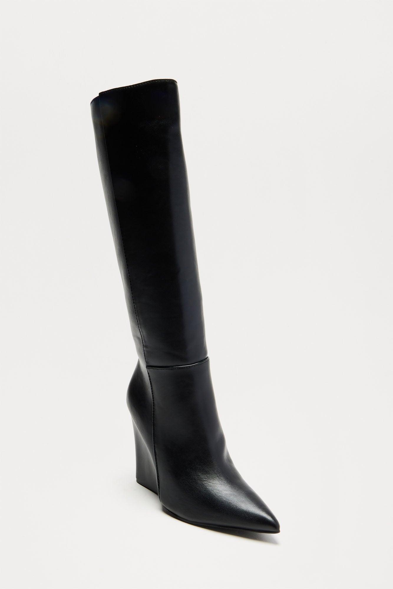 Adriana Knee High Boots - Black Product Image