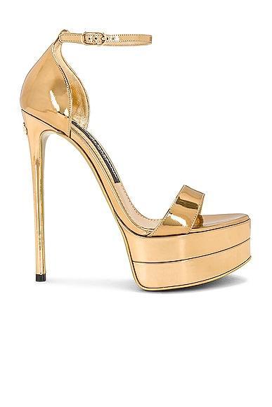 Dolce & Gabbana Kiera Metallic Platform Sandal Product Image