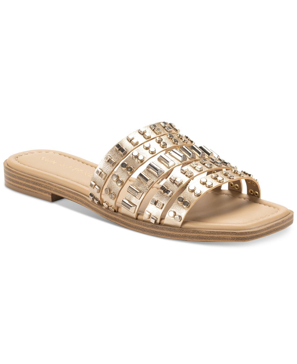 Sun + Stone Womens Martaa Stud Slides, Created for Macys Product Image