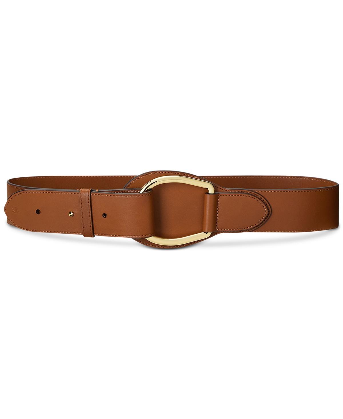 Lauren Ralph Lauren Womens Leather Wide D-Ring Belt Product Image