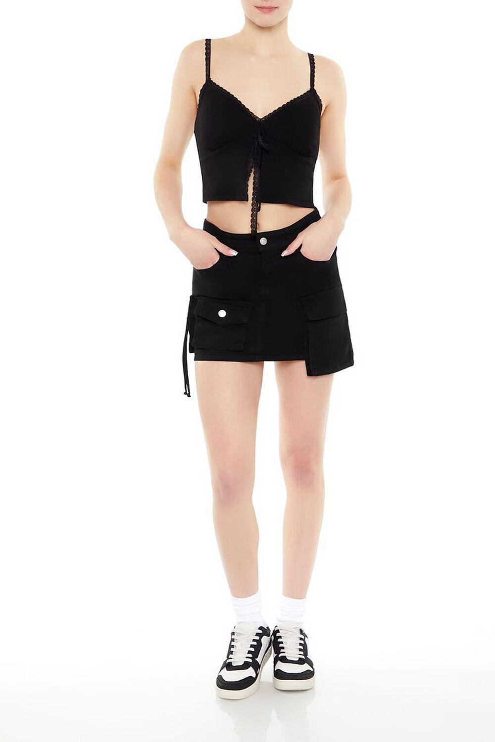 Twill Cargo Mini Skirt | Forever 21 Product Image