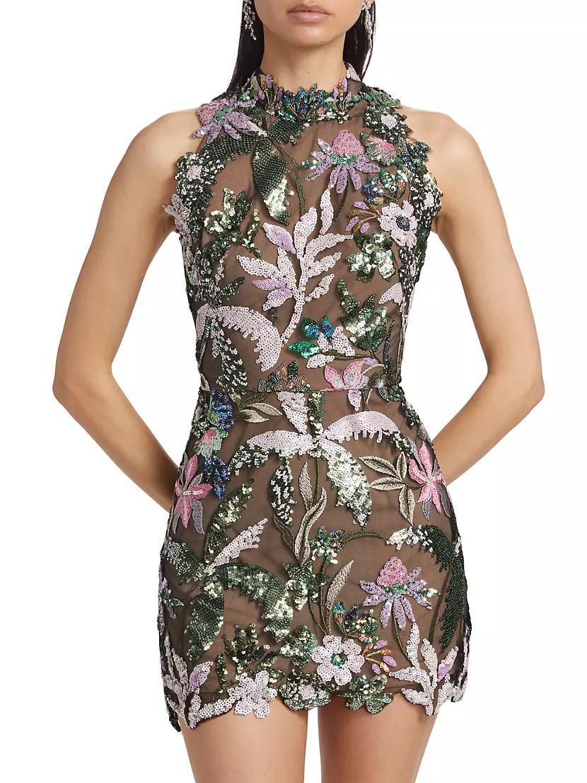 Leona Floral Embroidered Minidress Product Image