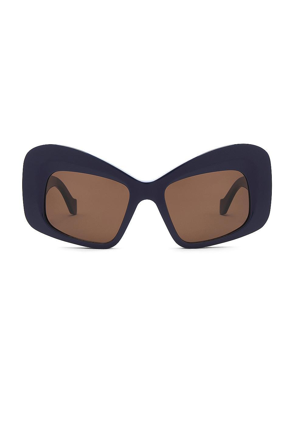 Loewe Anagram Square Sunglasses in Navy Product Image