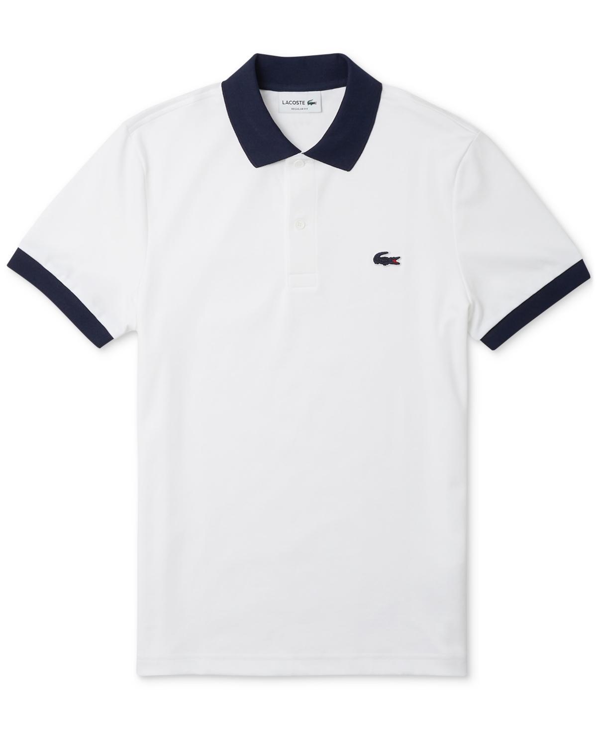 Lacoste Mens Short-Sleeve Contrast-Trim Polo Shirt, Created for Macys Product Image