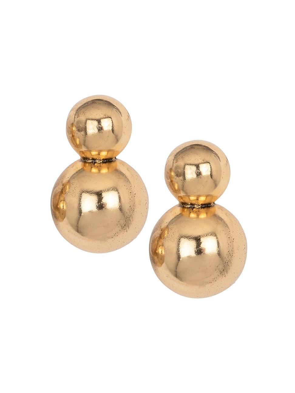 Womens Inga 18K Gold-Plated Stud Earrings Product Image