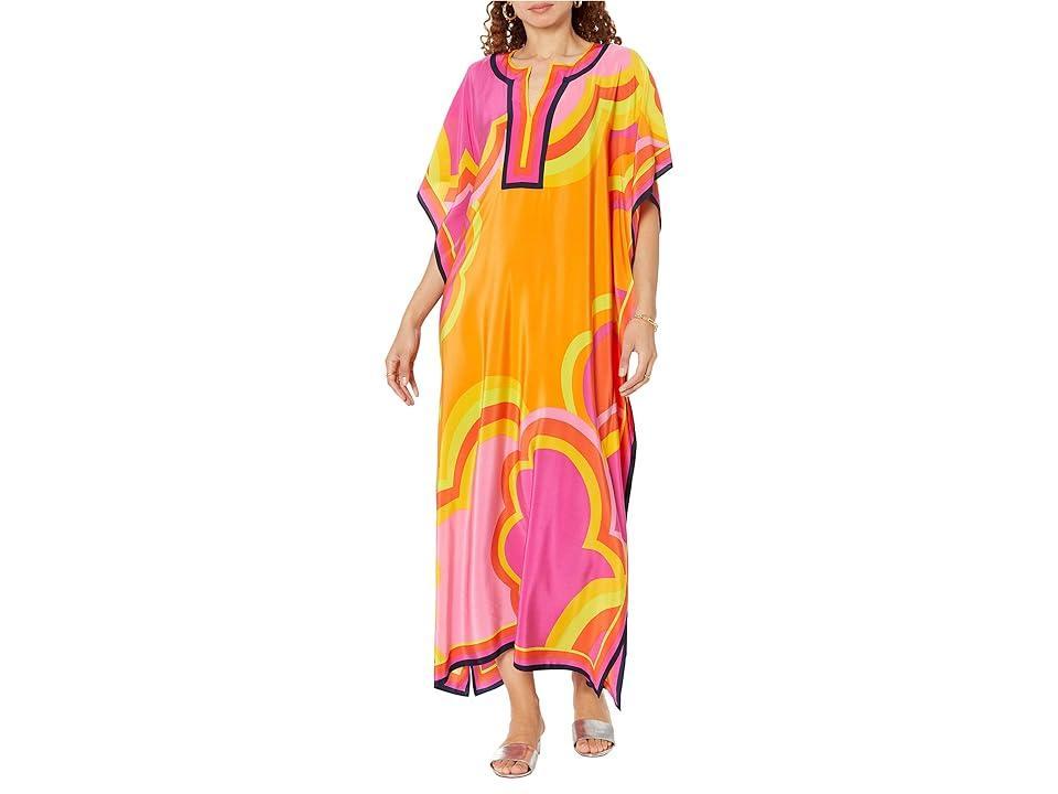 Trina Turk Theodora Maxi Dress (Tangerine Dream Multi) Women's Clothing Product Image