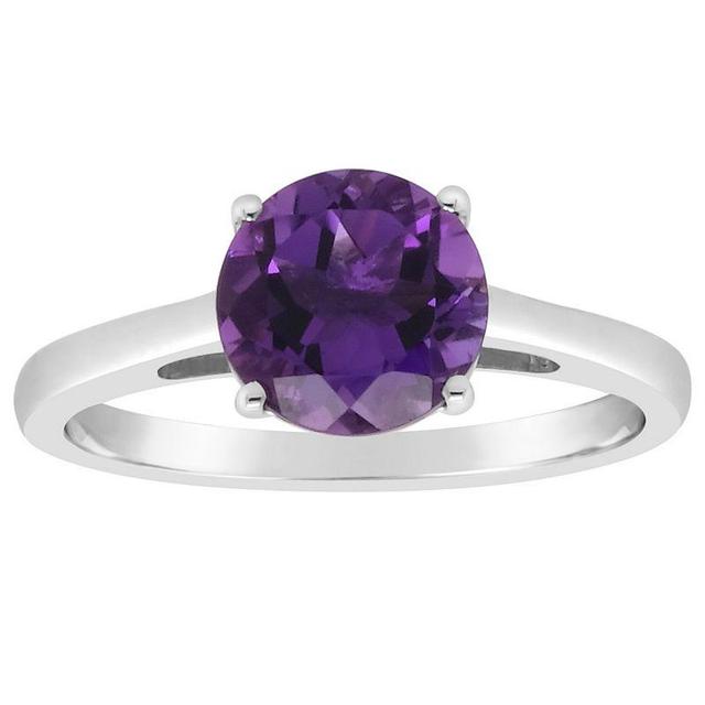 Alyson Layne 14k Gold Round Amethyst Solitaire Ring, Womens Product Image