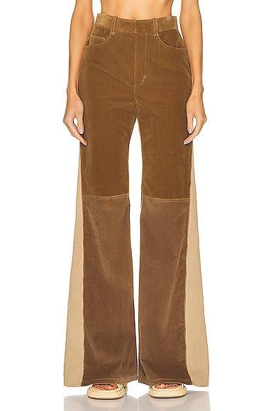 Chloe Velvet Corduroy Trouser in Brown Product Image