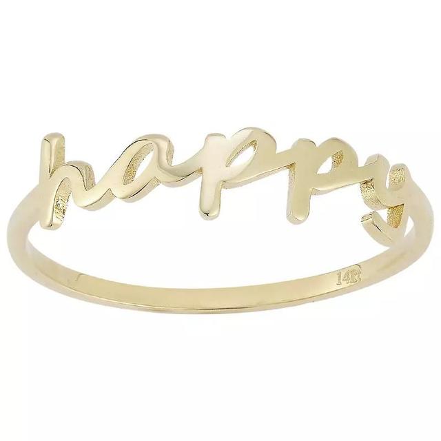 LUMINOR GOLD 14k Gold Happy Ring, Womens Product Image