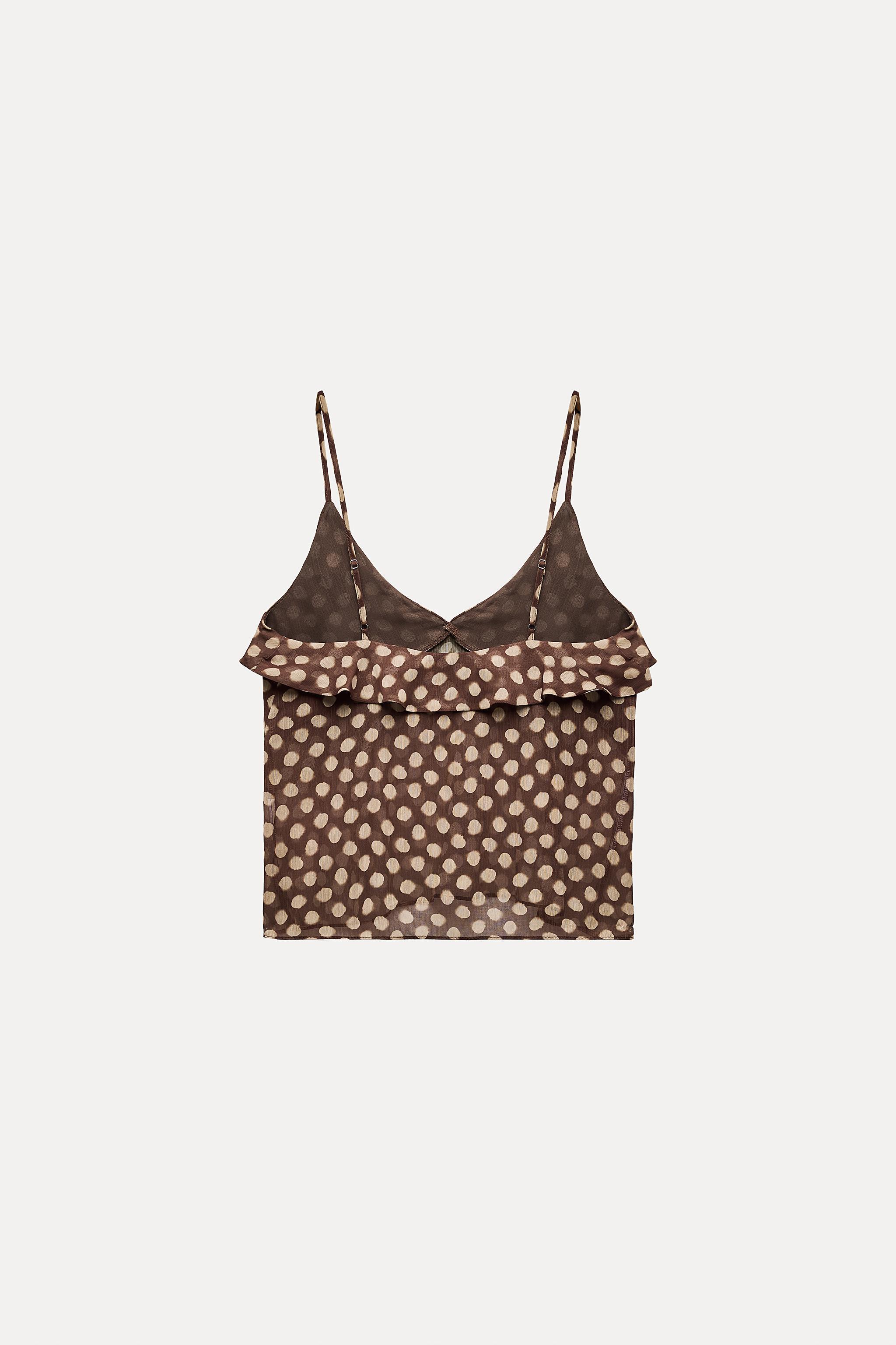 POLKA DOT RUFFLED TOP Product Image