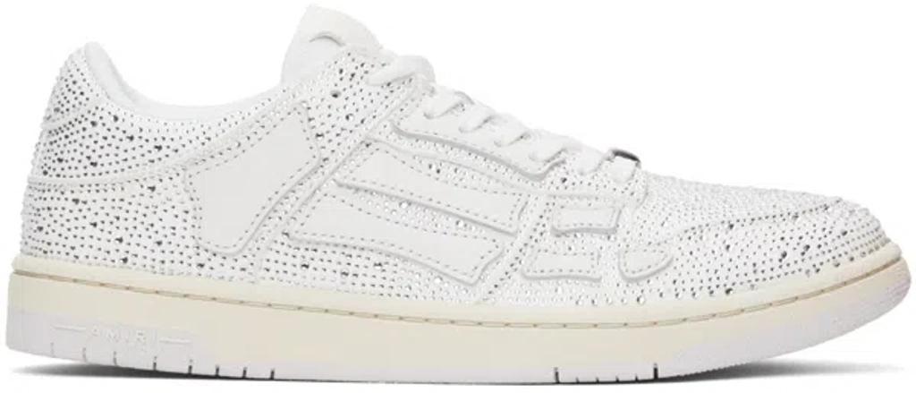 White Crystal Skel Top Low Sneakers Product Image